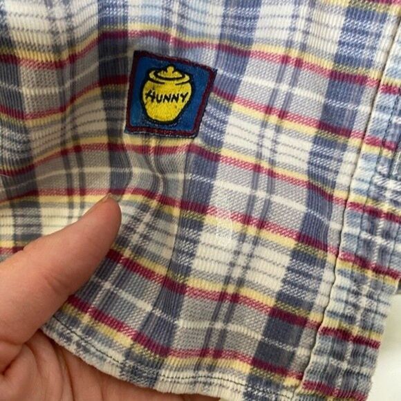 Vintage Disney Winnie the Pooh, flannel plaid button down shirt med - Picture 8 of 11